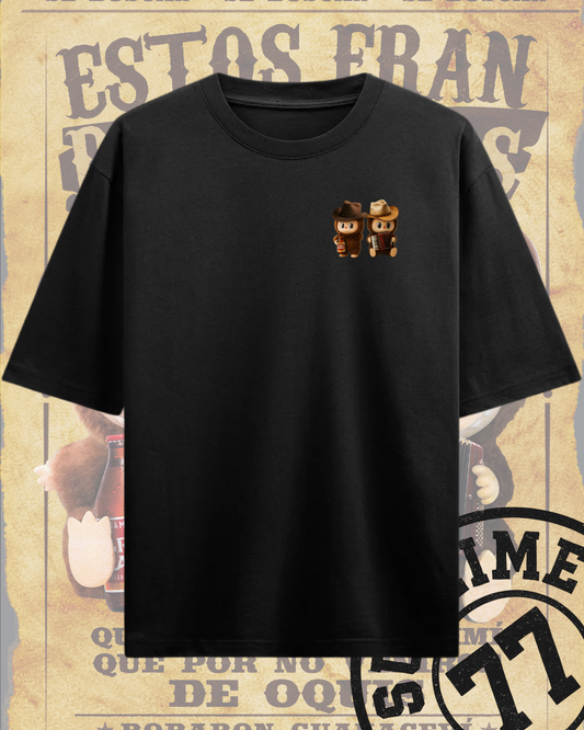 🔥 “Labubus De Mapimí pa’l mundo” — Camiseta Wanted Dos Amigos (Carta Blanca Edition)