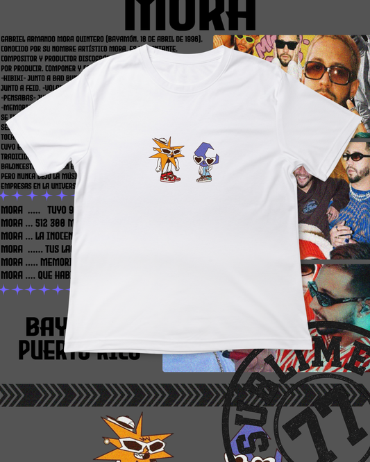 MORA “Bayamón Real” | Playera Blanca con Estilo Retro y Datos Duros