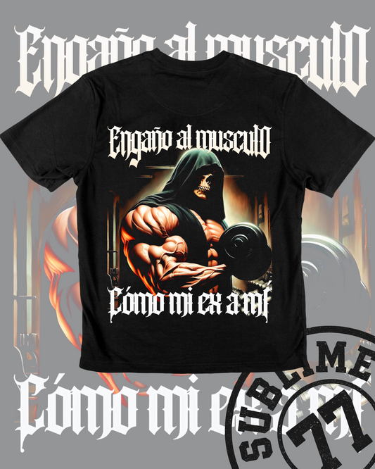 "Engañó al músculo como mi ex a mí" – Playera Calaca Mamada Edición Venganza 👿