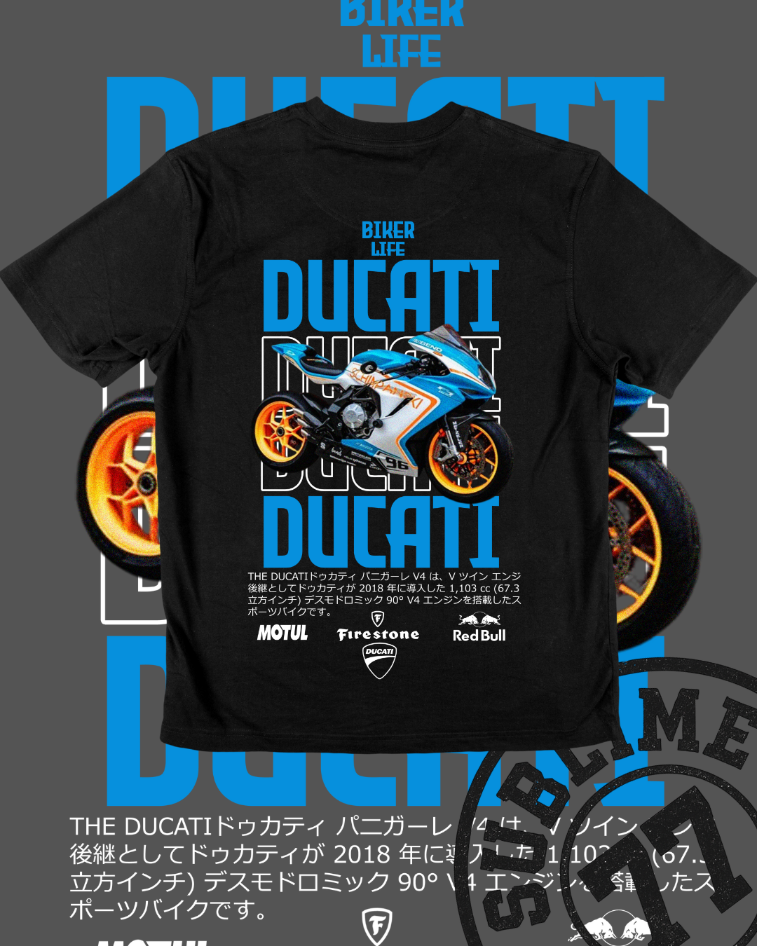 💎 Ducati V4 96 — Azul de Alta Velocidad