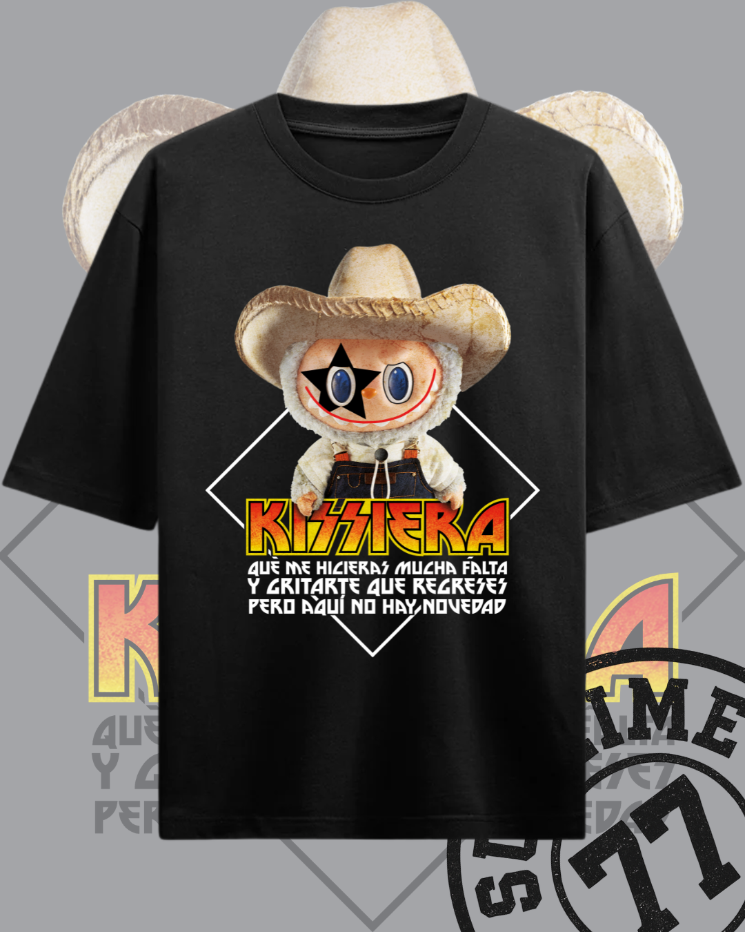 🤘 “Labubu KISSIERA: Del norte al escenario” — Playera edición vaquero rockstar