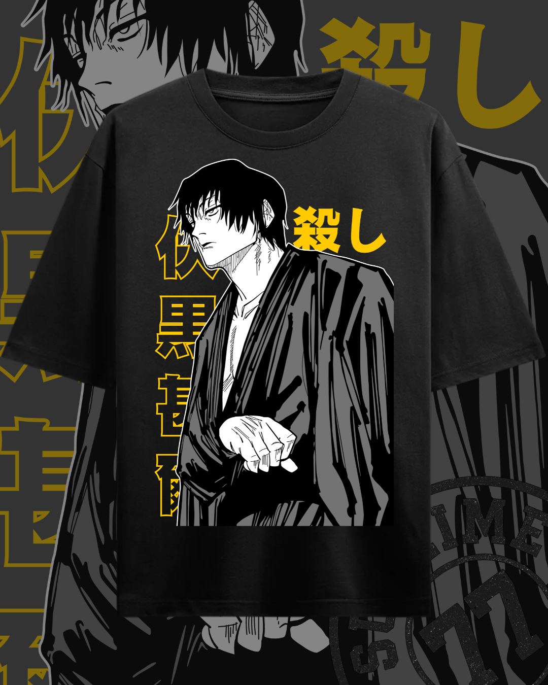 ⚔️ TOJI FUSHIGURO – Playera anime minimalista| Jujutsu Kaisen edición sombra