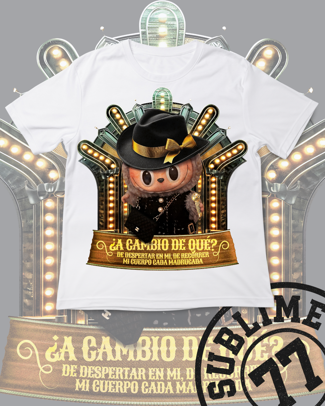 💎 Labubu ¿A Cambio de Qué? — Camiseta con Estilo Diva y Dolor Fino
