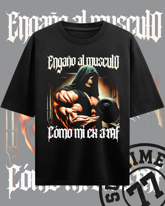"Engañó al músculo como mi ex a mí" – Playera Calaca Mamada Edición Venganza 👿